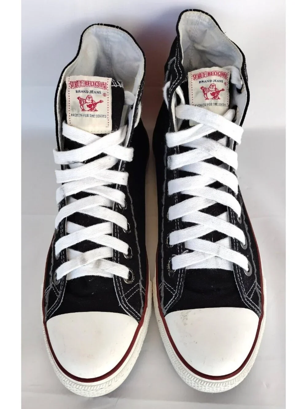 True Religion Black Canvas High Top Shoes Men's 11 EUR 44.5
